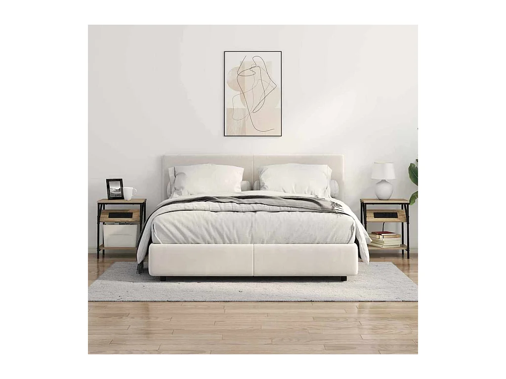 Armoires de chevet 2 pcs Chêne sonoma 38 x 30 x 48 cm