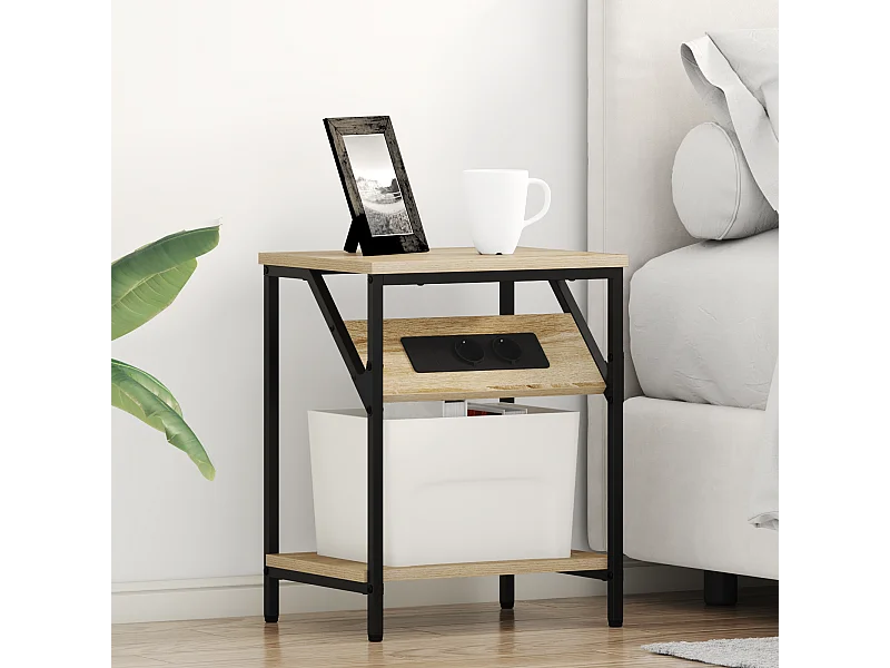 Armoires de chevet 2 pcs Chêne sonoma 38 x 30 x 48 cm