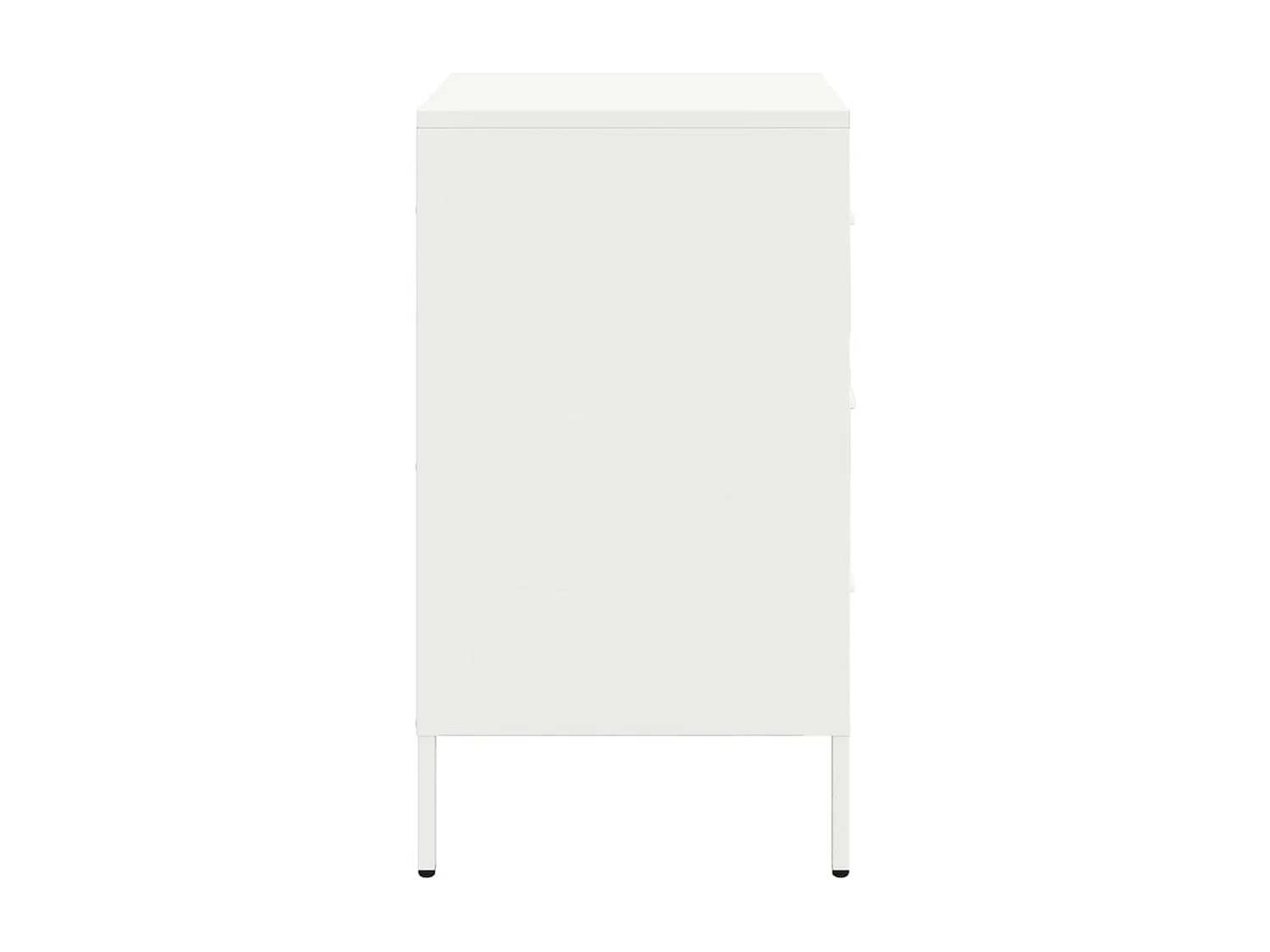 Tables de chevet 2 pcs blanc 36x39x68 cm acier