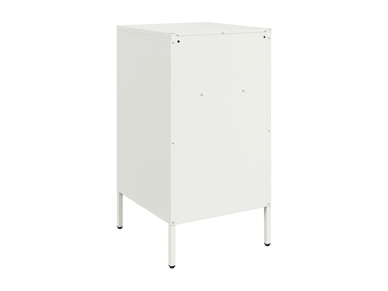 Tables de chevet 2 pcs blanc 36x39x68 cm acier