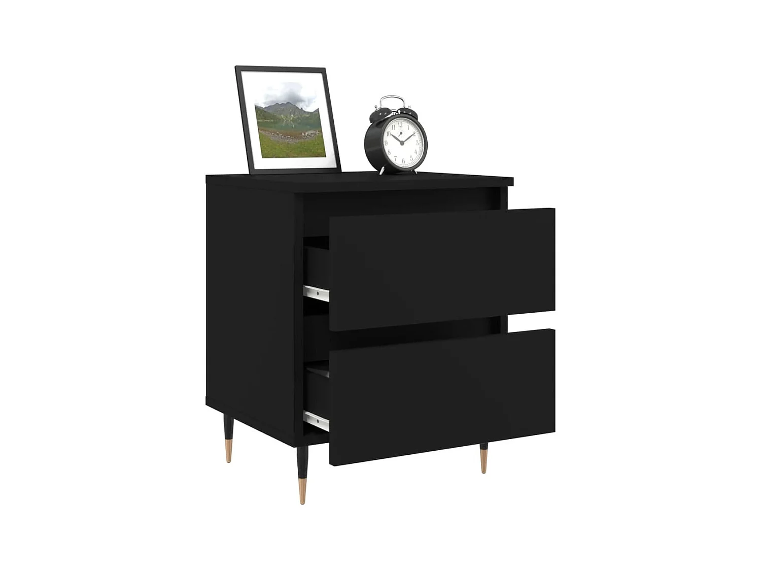 Table de chevet Noir 40x35x50 cm Bois d’ingénierie