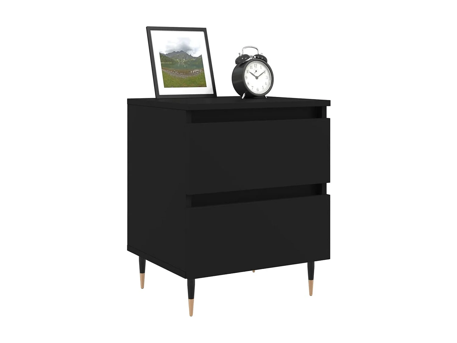 Table de chevet Noir 40x35x50 cm Bois d’ingénierie