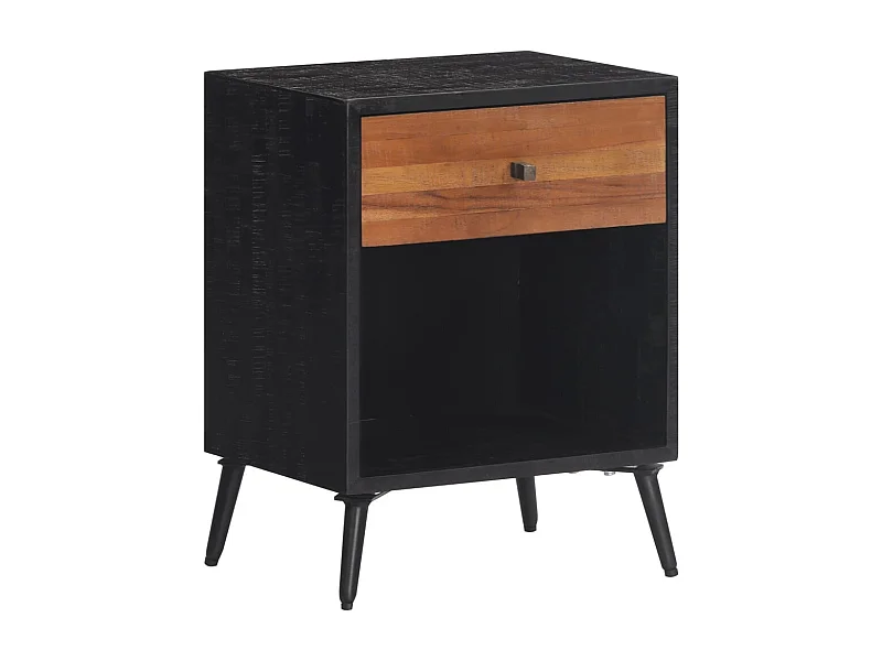 Mesita de noche 40x30x50 cm madera maciza de teca