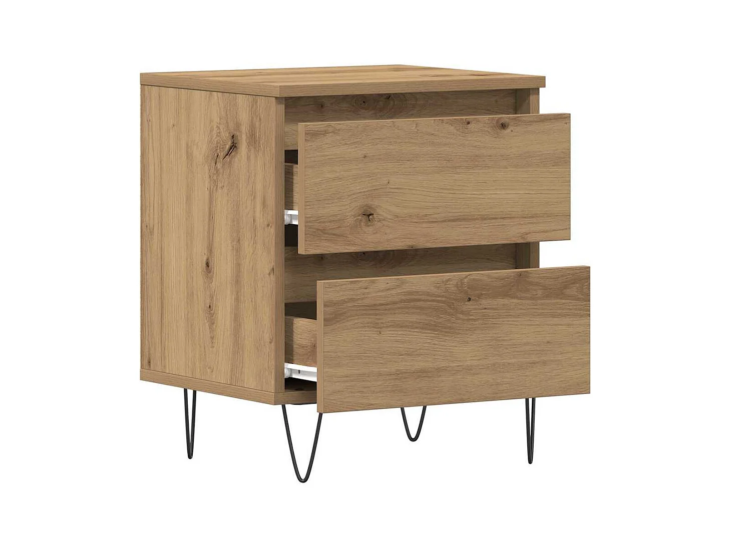 Comodini 2 pz Rovere Artisan 40x35x50 cm Legno ricostituito