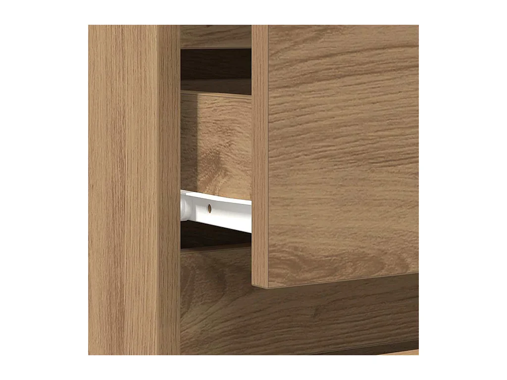 Comodini 2 pz Rovere Artisan 40x35x50 cm Legno ricostituito