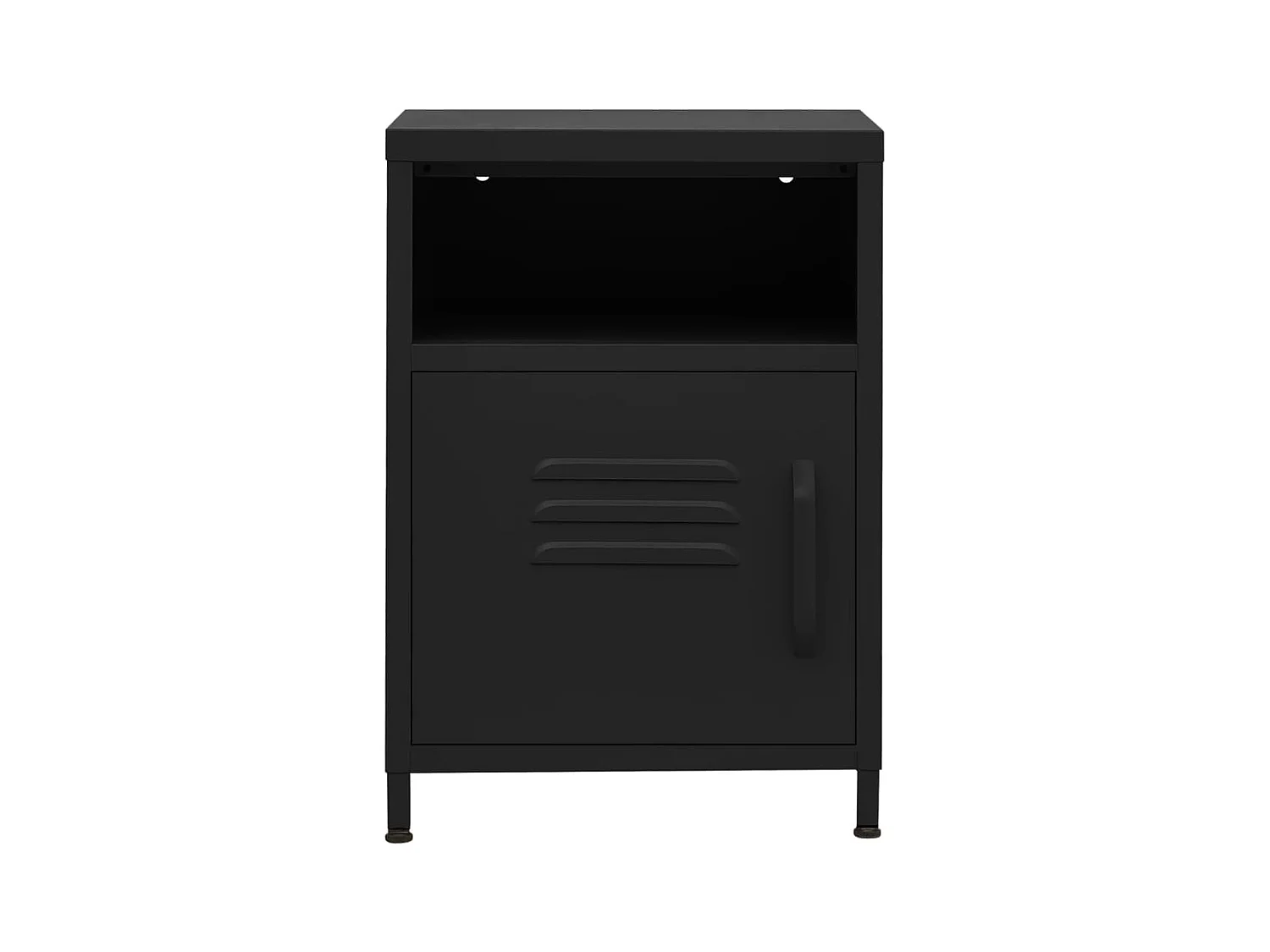 Table de chevet Noir 35x35x51 cm Acier