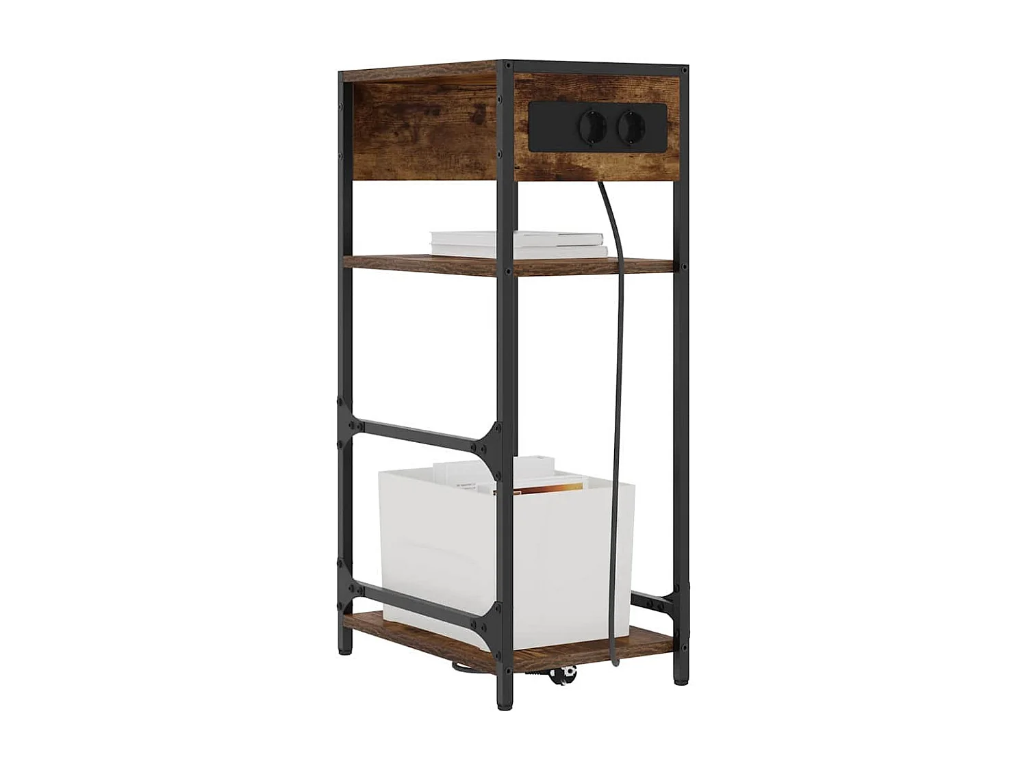 Cabinet de chevet Chêne fumé 40 x 27 x 76 cm Bois d'ingénierie