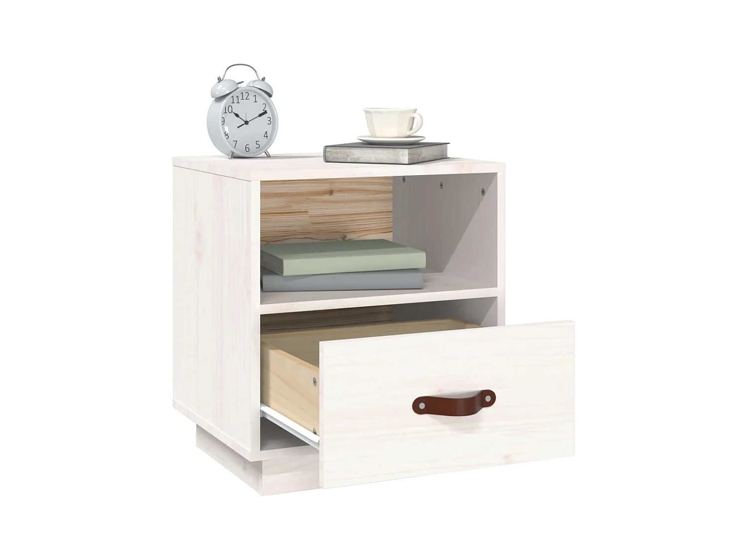 Tables de chevet 2 pcs Blanc 40x34x45 cm Bois de pin massif