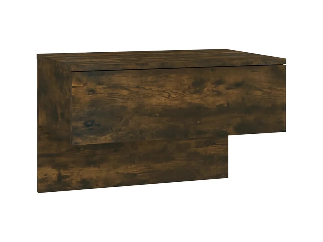 Tables de chevet murales 2 pcs Chêne fumé