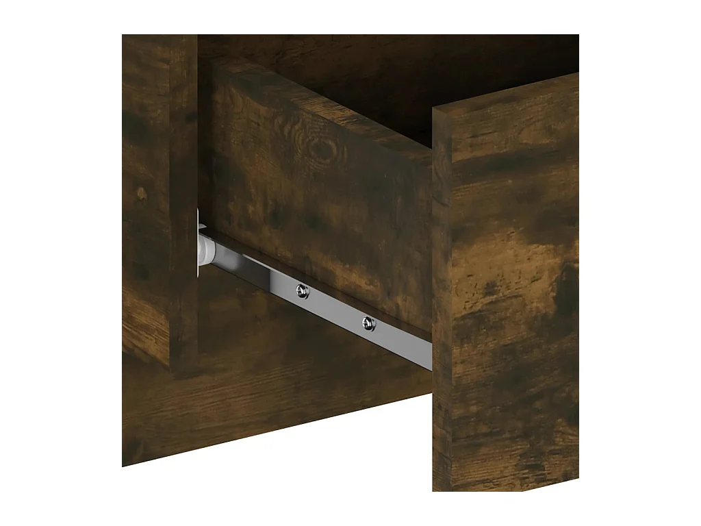 Tables de chevet murales 2 pcs Chêne fumé