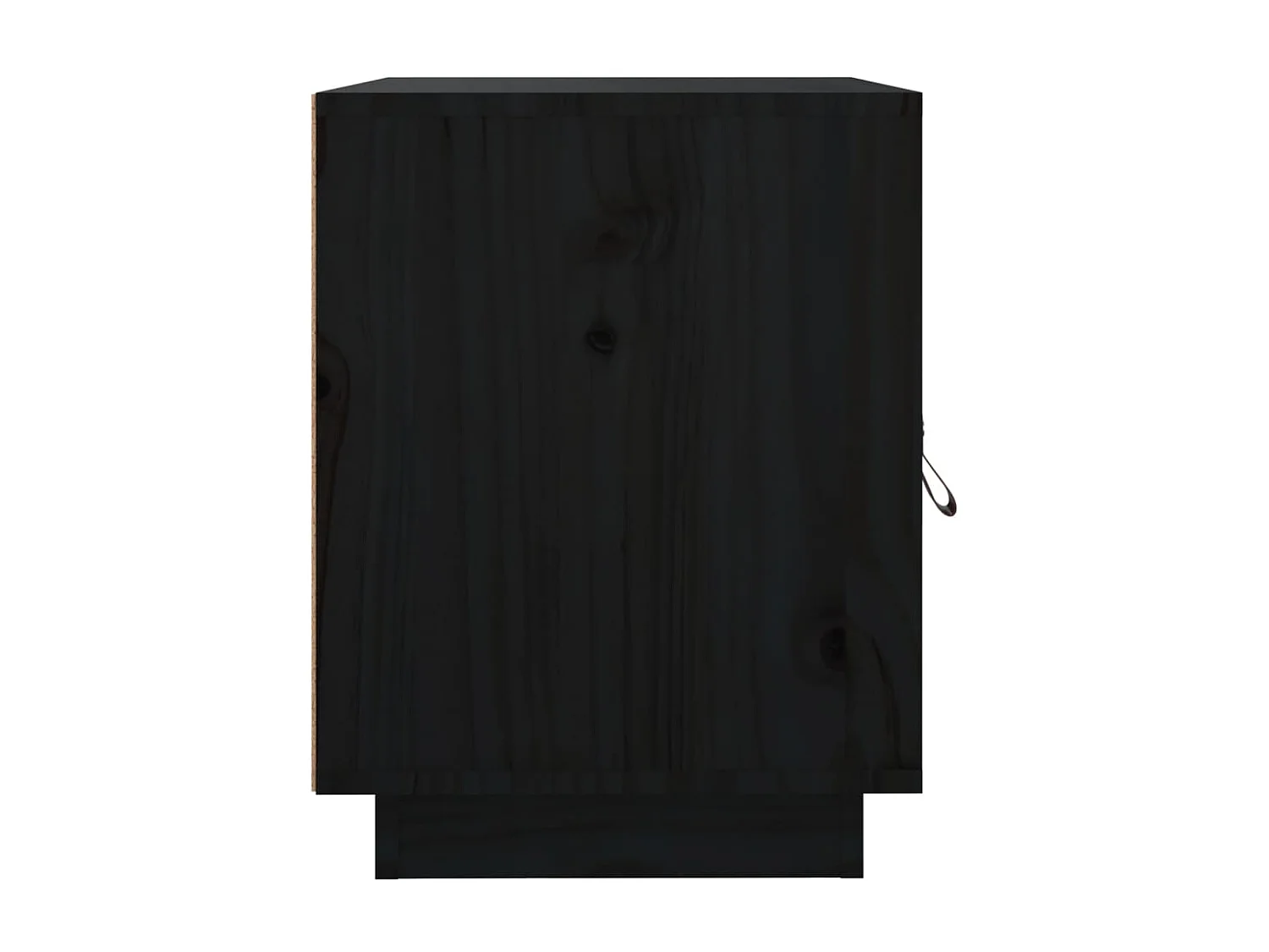 Table de chevet Noir 40x34x45 cm Bois de pin massif