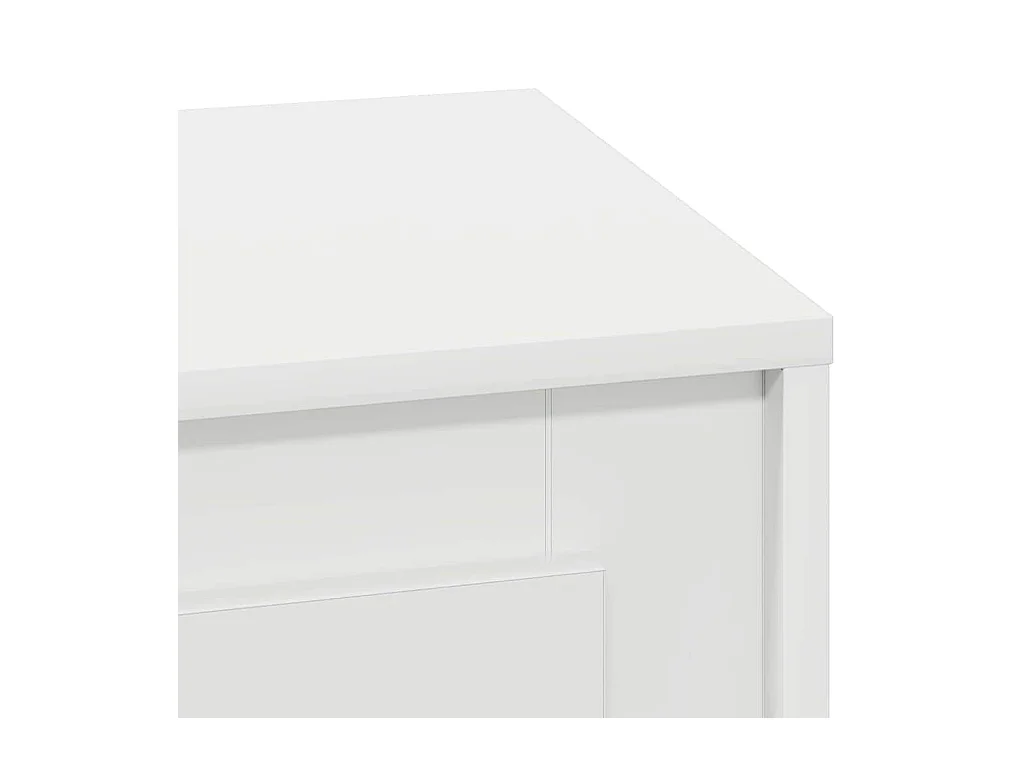 Table de chevet avec lumières LED blanche 44x34,5x45 cm