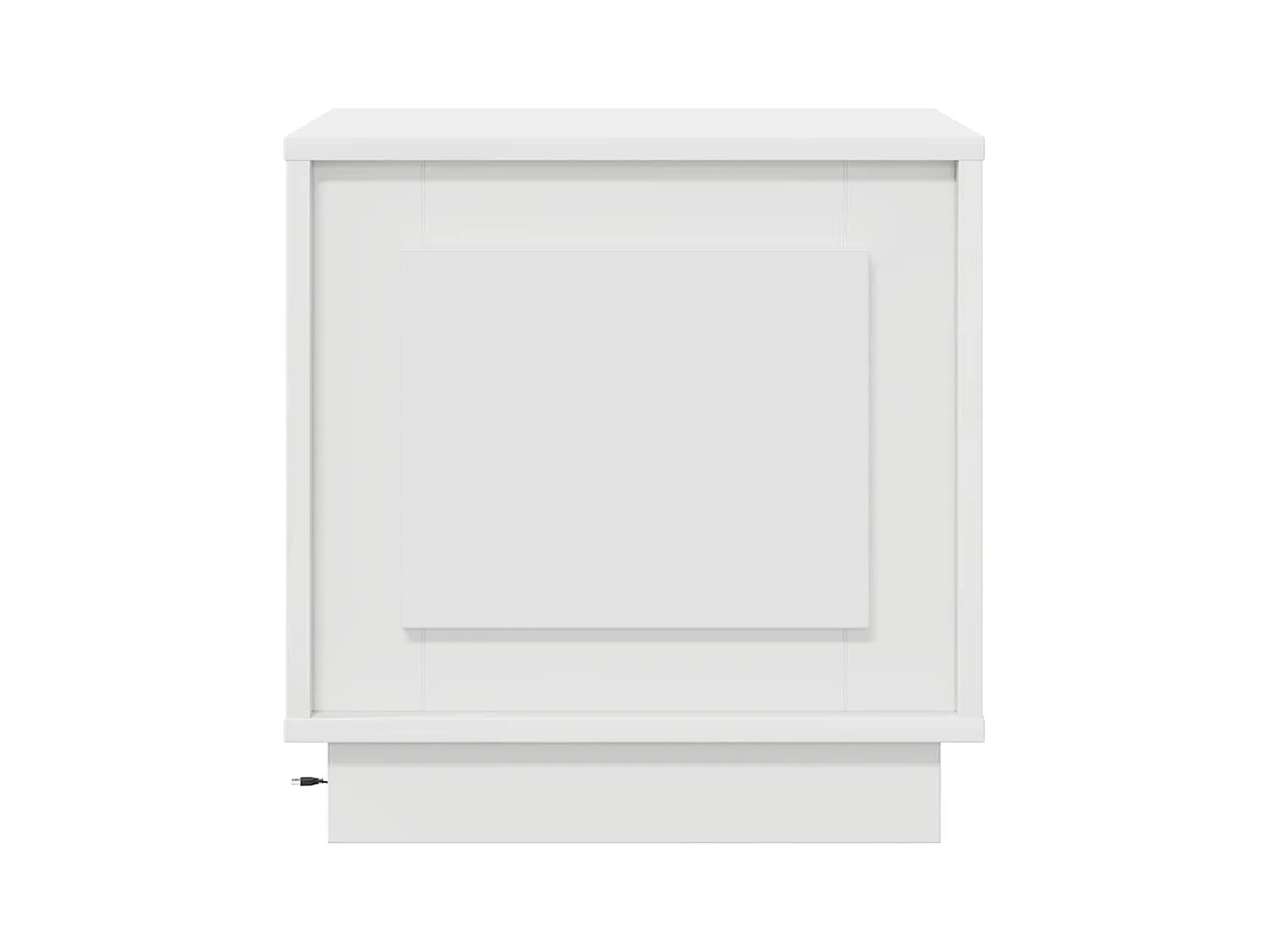 Table de chevet avec lumières LED blanche 44x34,5x45 cm