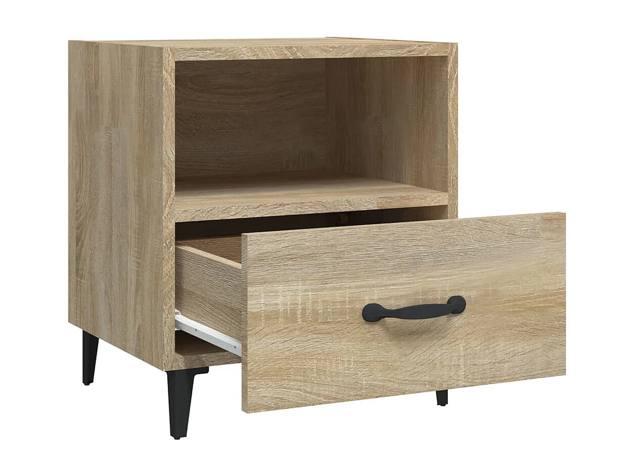 Comodino in rovere Sonoma in legno ingegnerizzato