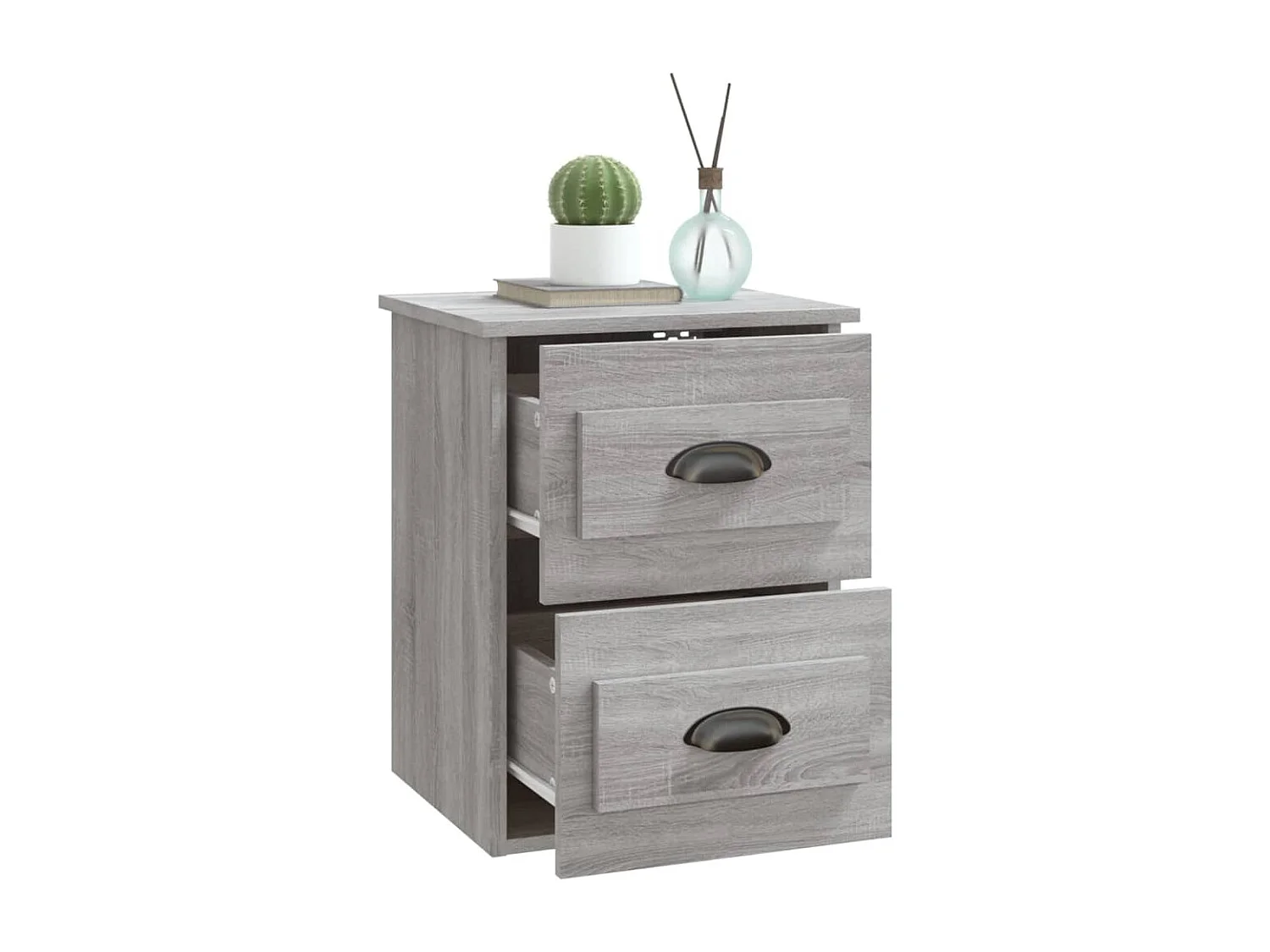 Wandnachtkastjes 2 stuks sonoma grijs 41,5x36x53 cm
