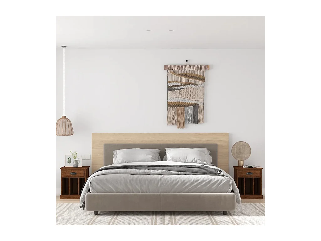 Tables de chevet 2 pcs chêne marron 43x36x50 cm