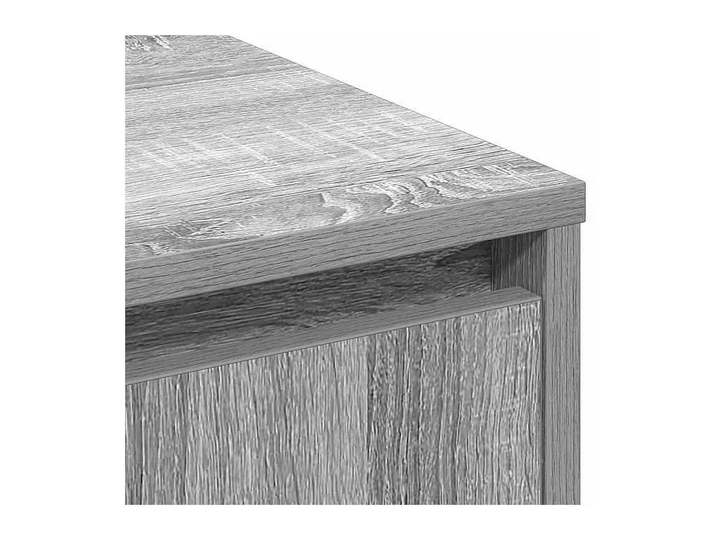 Dressoir met LED in Sonoma grijs 71x34,5x75 cm in bewerkt hout