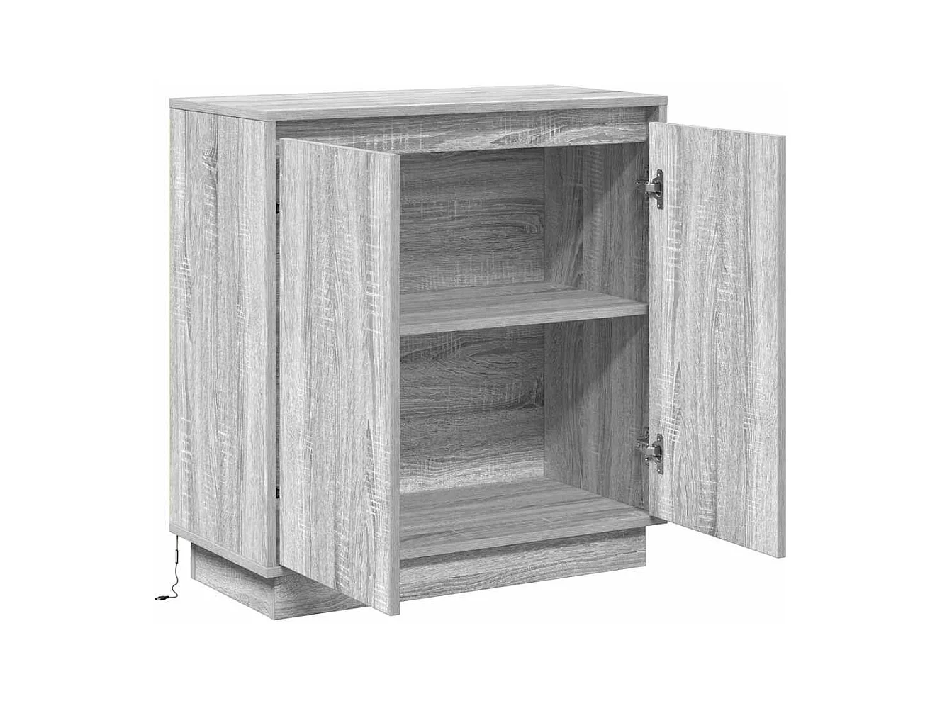 Dressoir met LED in Sonoma grijs 71x34,5x75 cm in bewerkt hout