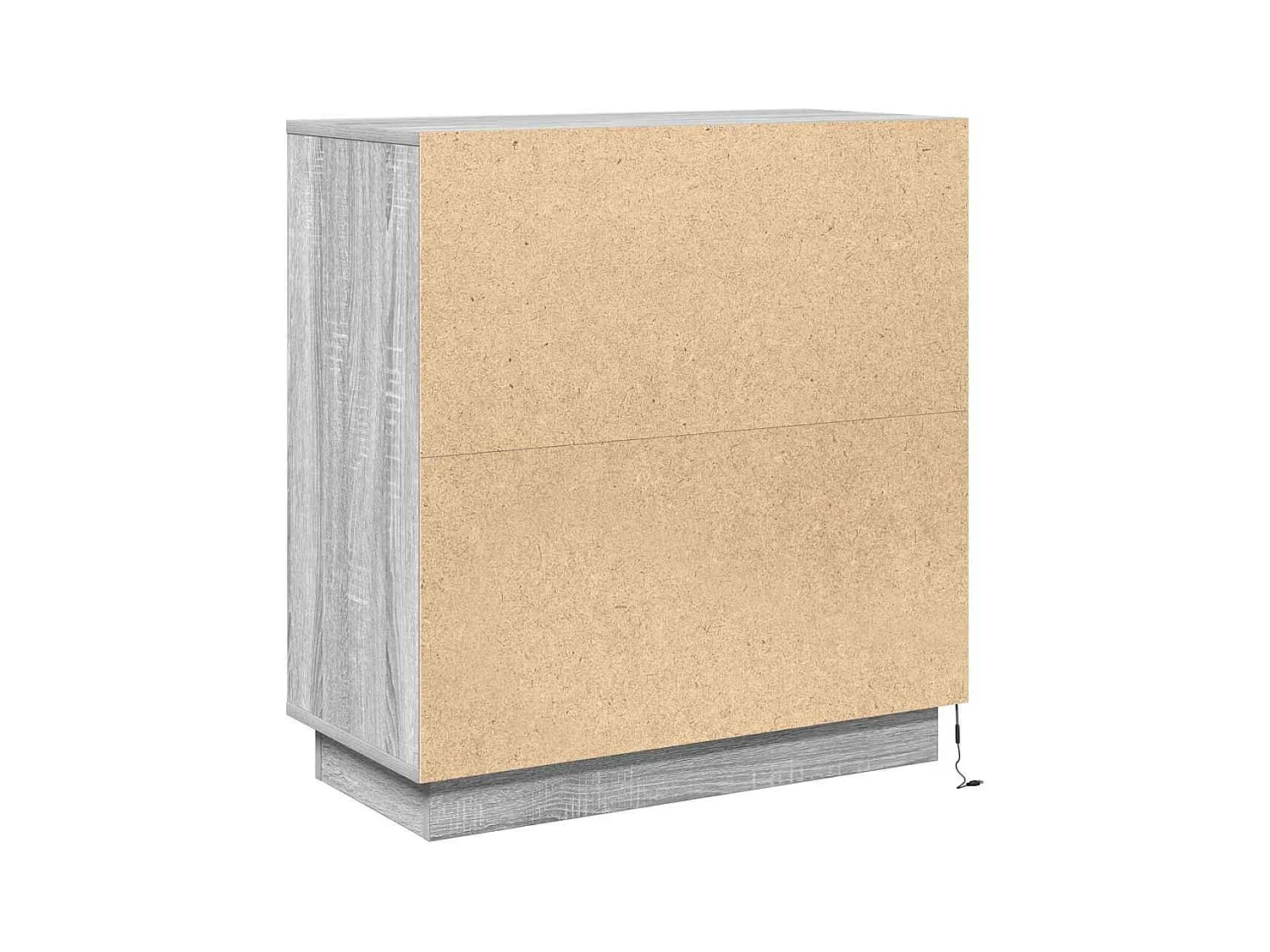 Dressoir met LED in Sonoma grijs 71x34,5x75 cm in bewerkt hout