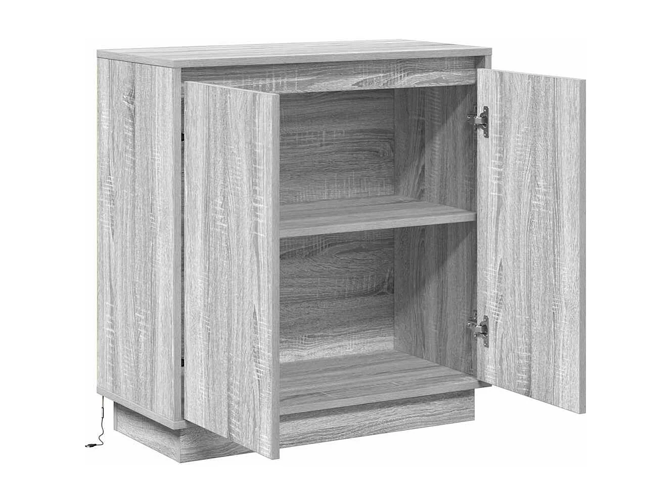 Buffet avec LED en gris Sonoma 71x34,5x75 cm en bois d'ingénierie