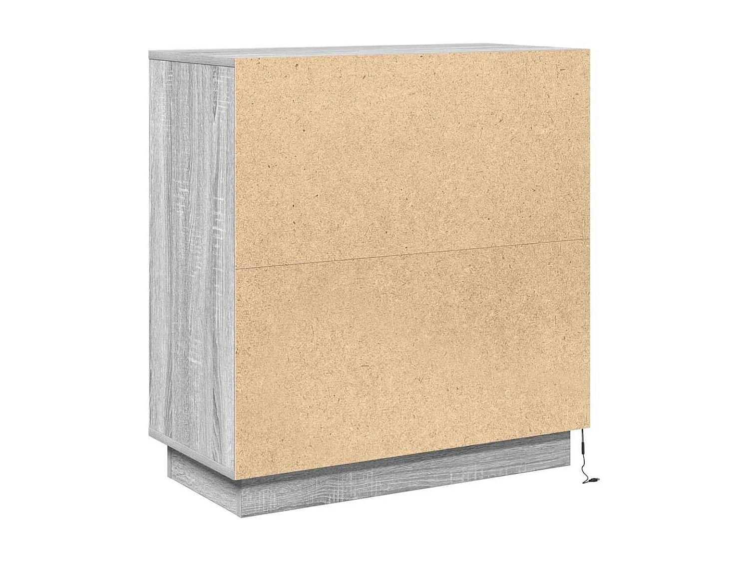 Buffet avec LED en gris Sonoma 71x34,5x75 cm en bois d'ingénierie