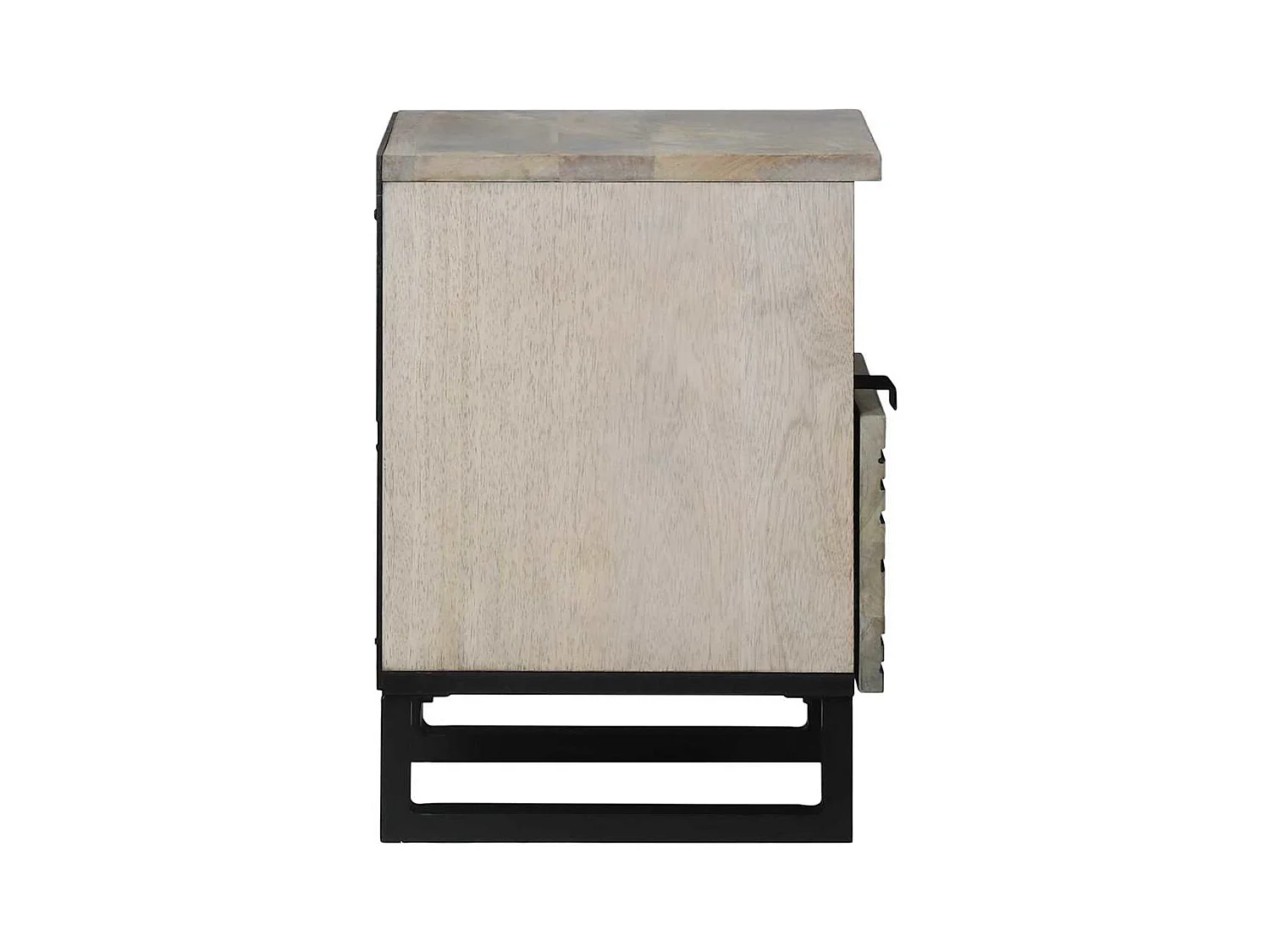 Tables de chevet avec tiroir Blanc et noir 40 x 33 x 46 cm