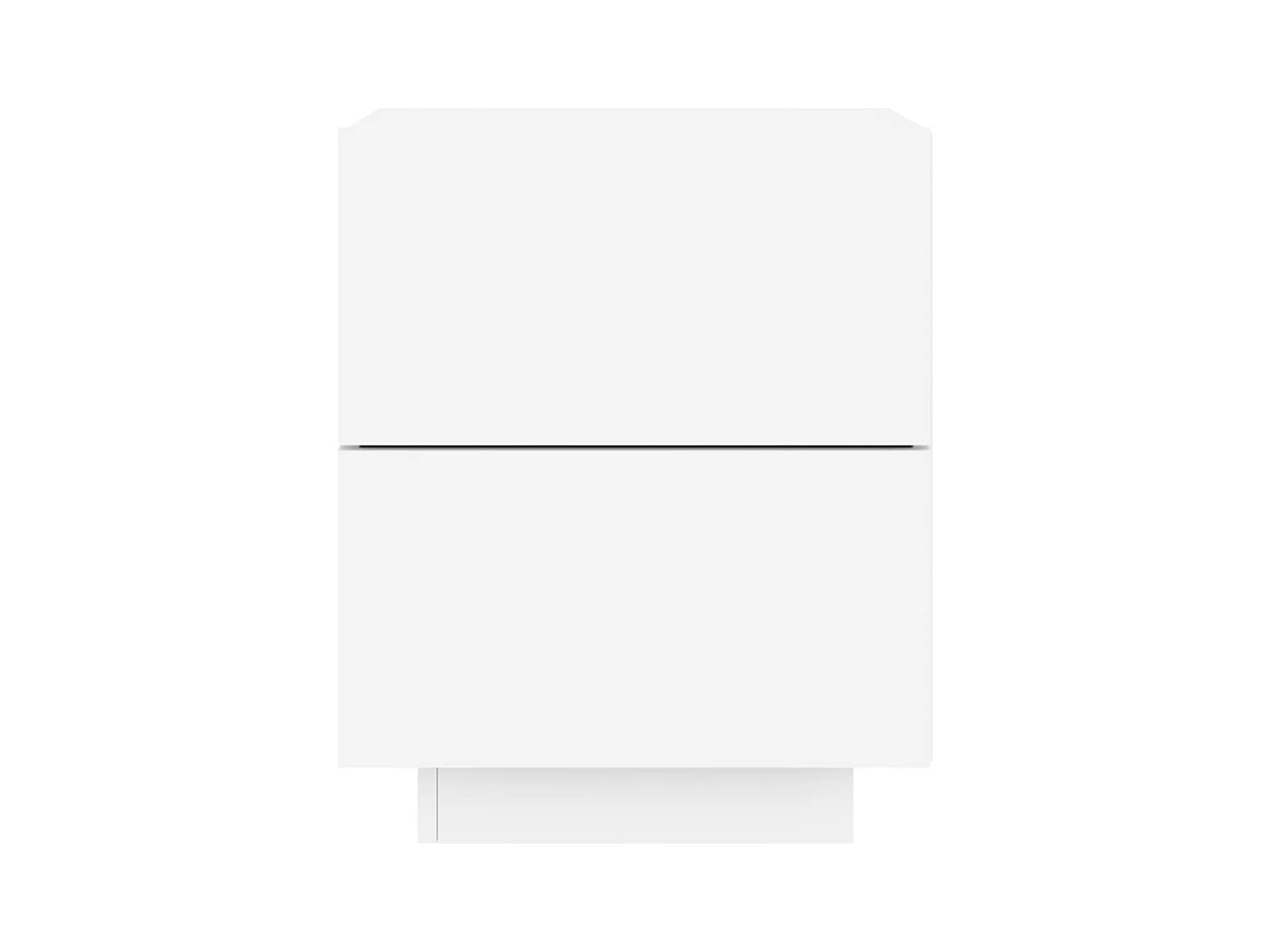 Armoire de chevet avec lumières LED blanc bois d'ingénierie