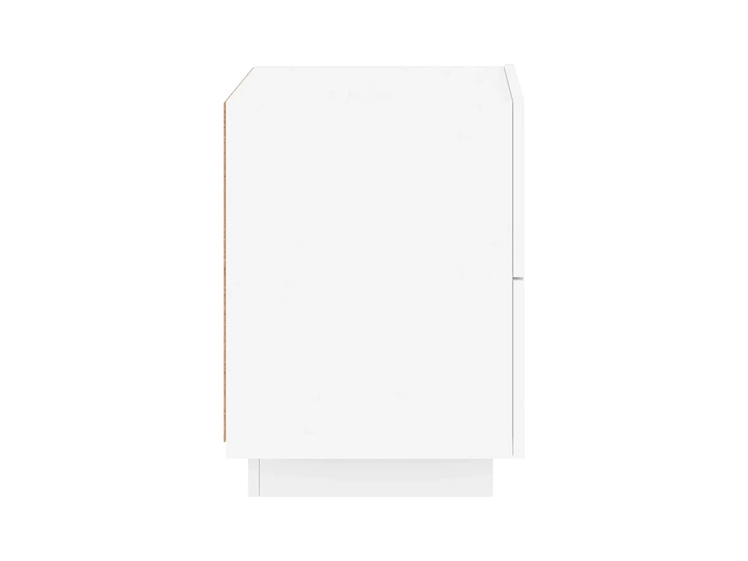 Armoire de chevet avec lumières LED blanc bois d'ingénierie