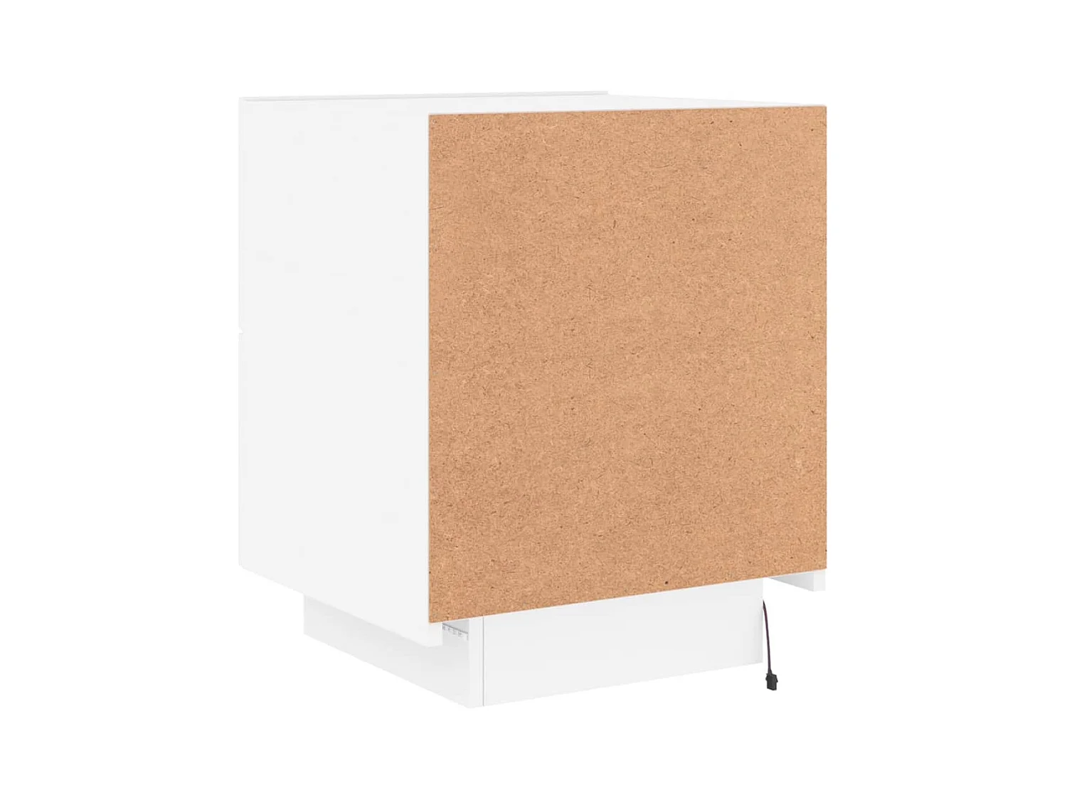 Armoire de chevet avec lumières LED blanc bois d'ingénierie