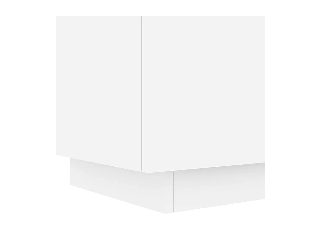 Armoire de chevet avec lumières LED blanc bois d'ingénierie