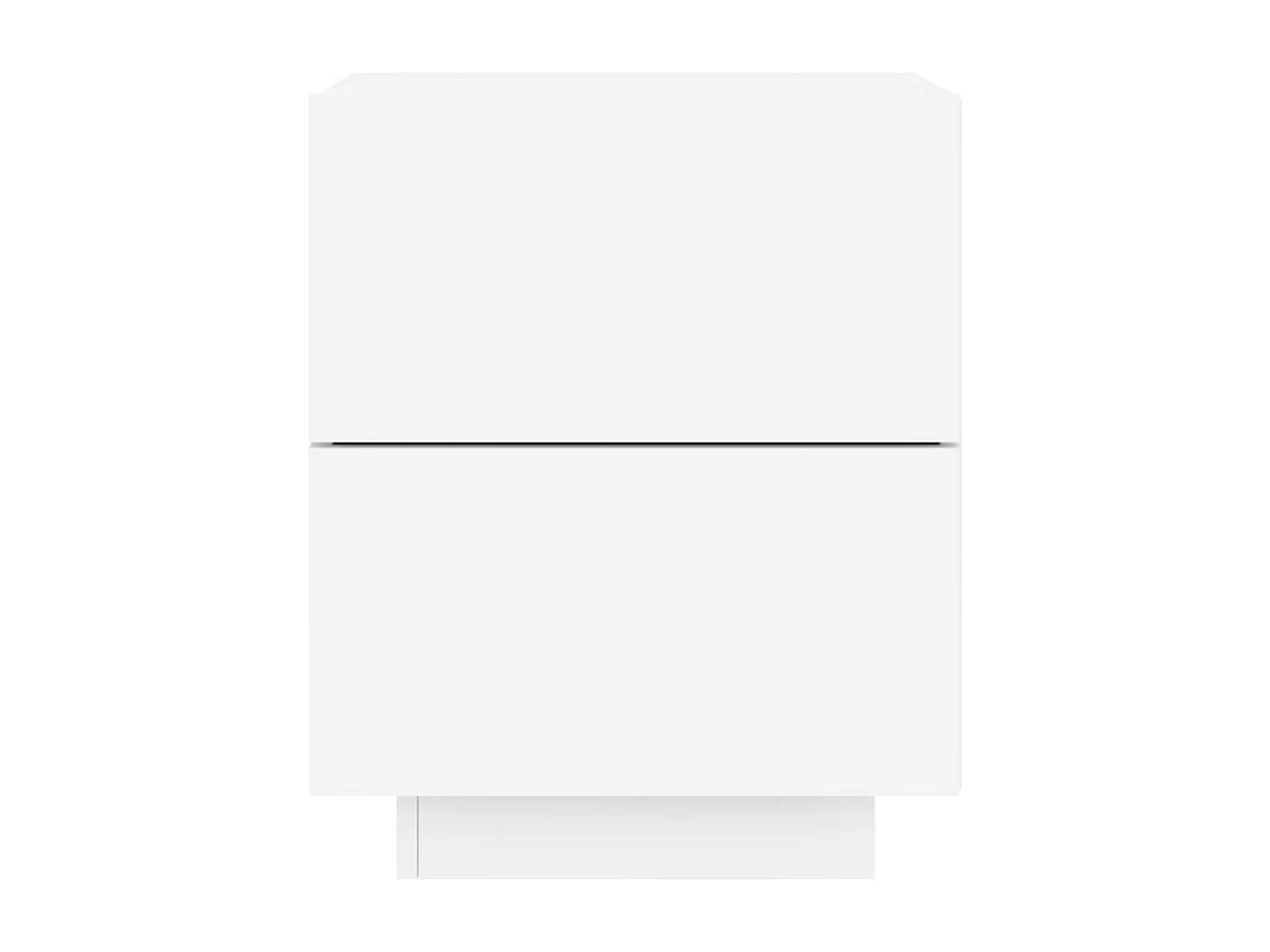 Comodino con luci a LED in legno ingegnerizzato bianco