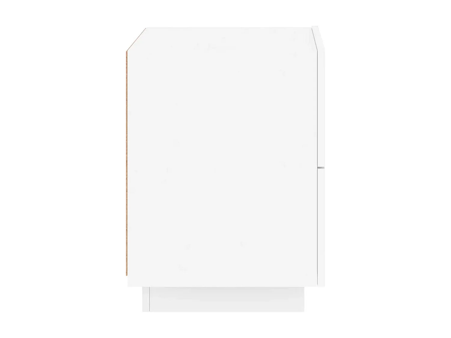 Comodino con luci a LED in legno ingegnerizzato bianco