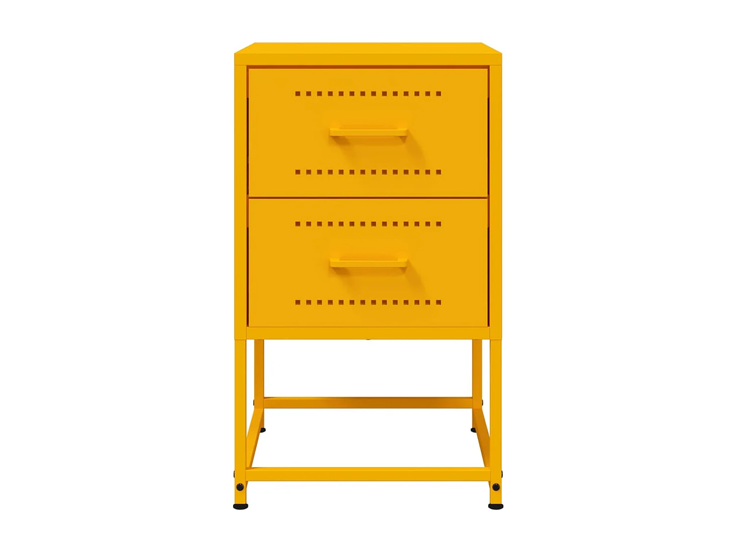 Table de chevet jaune moutarde 36x39x60,5 cm acier