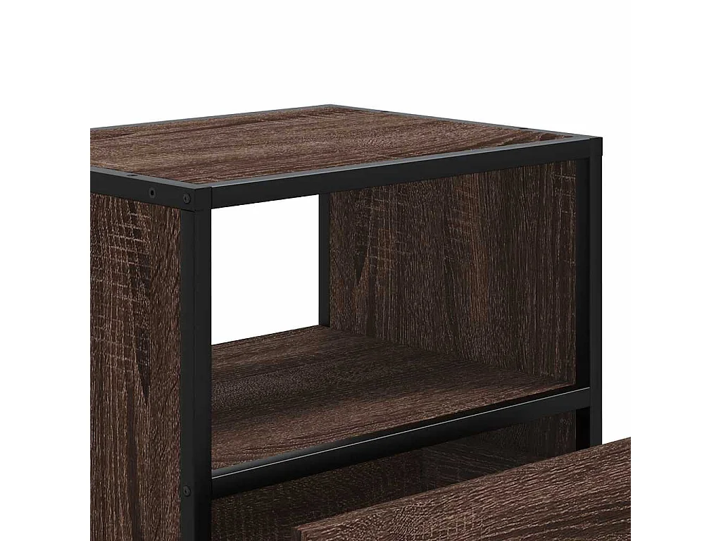Comodino da parete in rovere marrone 40x31x39,5 cm
