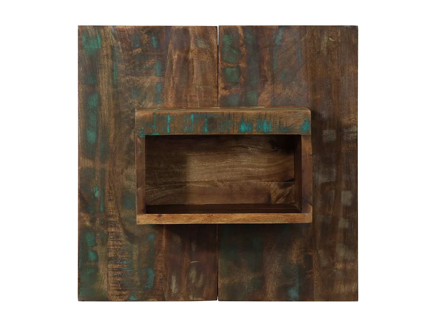 Veelkleurig nachtkastje 50x27x50 cm gerecycled hout