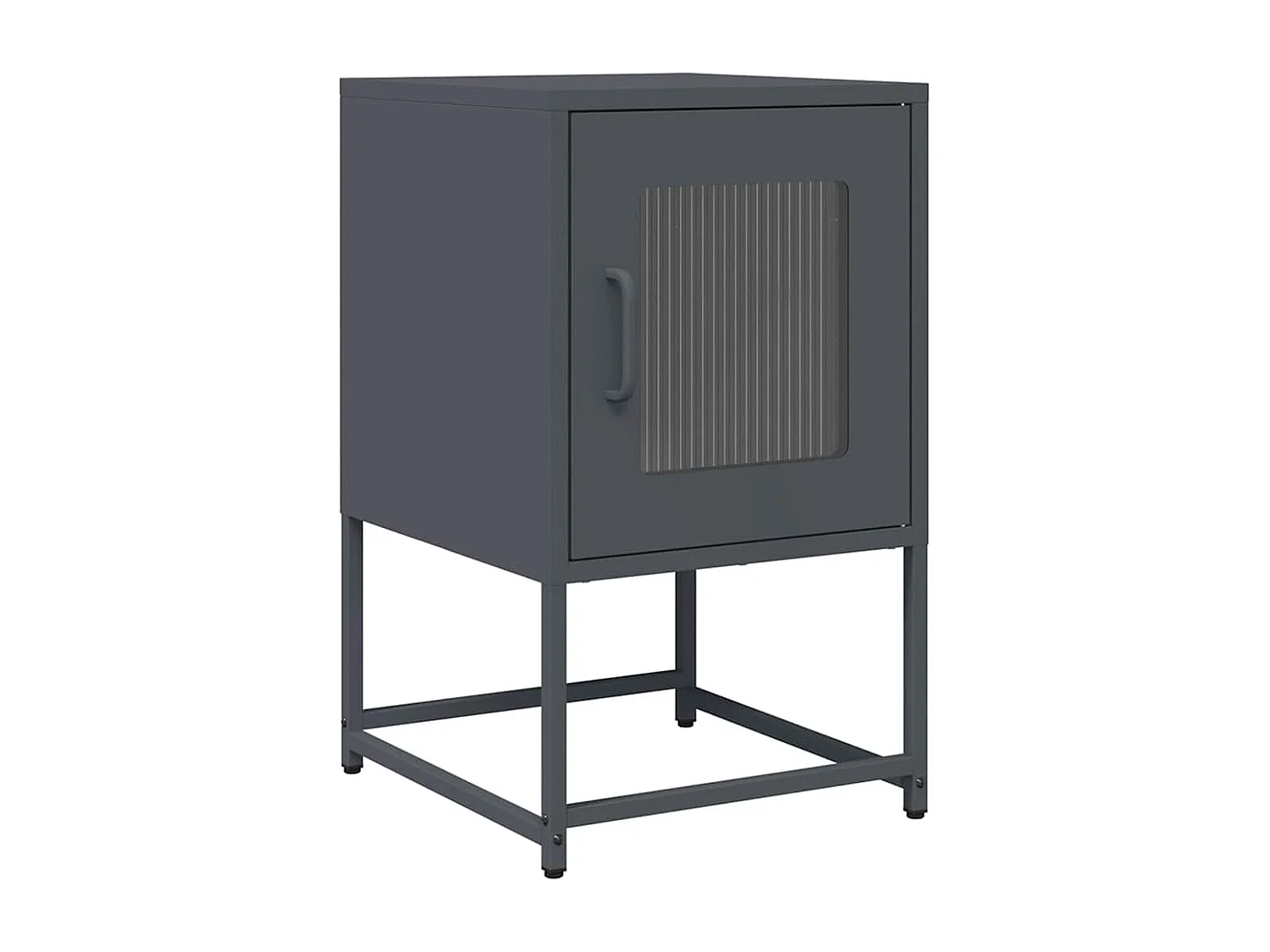 Comodino antracite 36x39x60,5 cm acciaio laminato a freddo