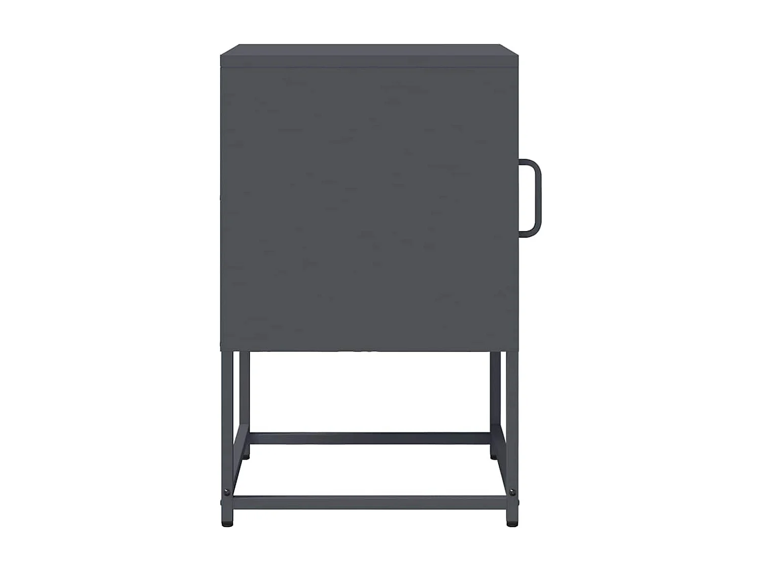 Comodino antracite 36x39x60,5 cm acciaio laminato a freddo