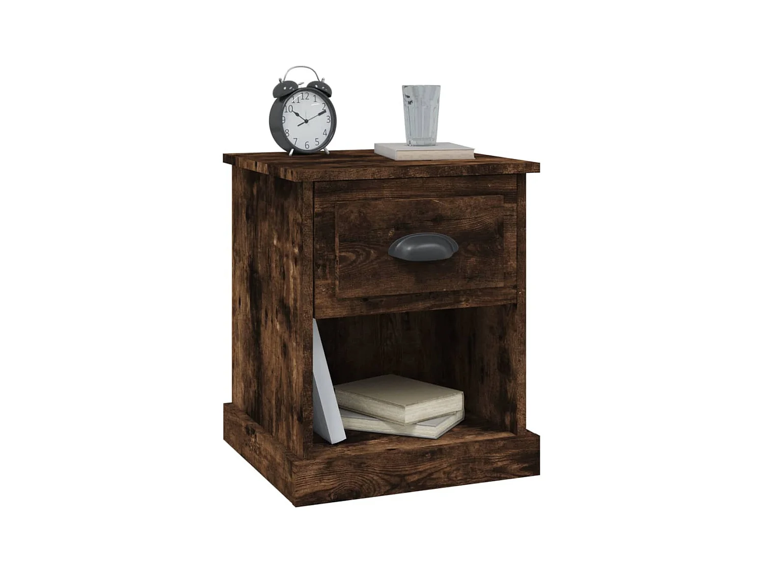 Tables de chevet 2 pcs chêne fumé 39x39x47,5 cm bois ingénierie