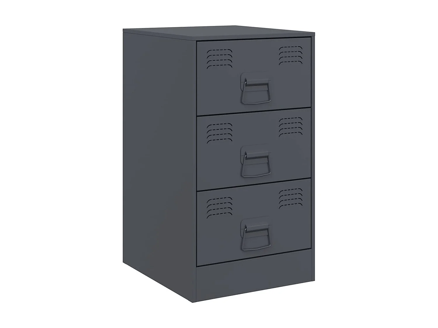 Tables de chevet 2 pcs anthracite 34,5x39x62 cm acier