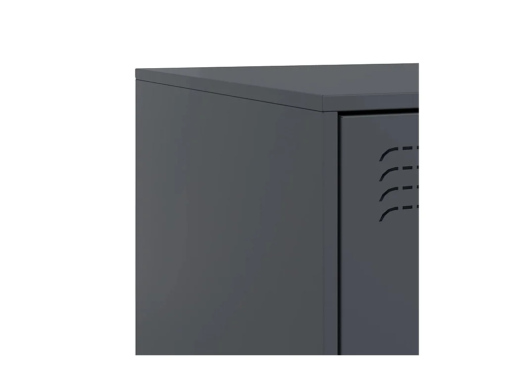 Tables de chevet 2 pcs anthracite 34,5x39x62 cm acier