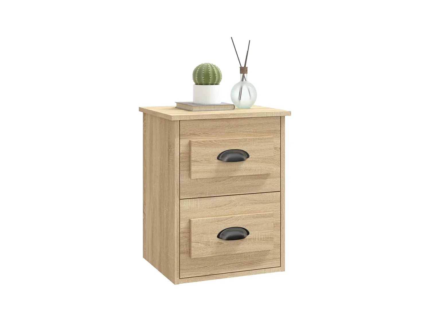 Tables de chevet murales 2 pcs chêne sonoma 41,5x36x53 cm