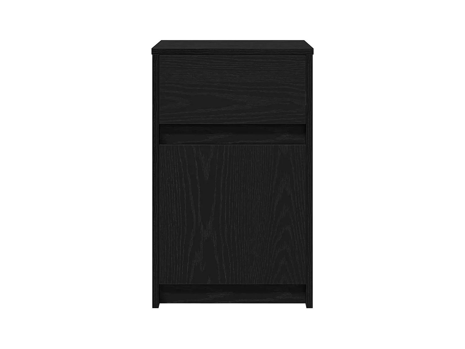 Armoire de chevet LED avec tiroir Chêne noir 38 x 34 x 61 cm