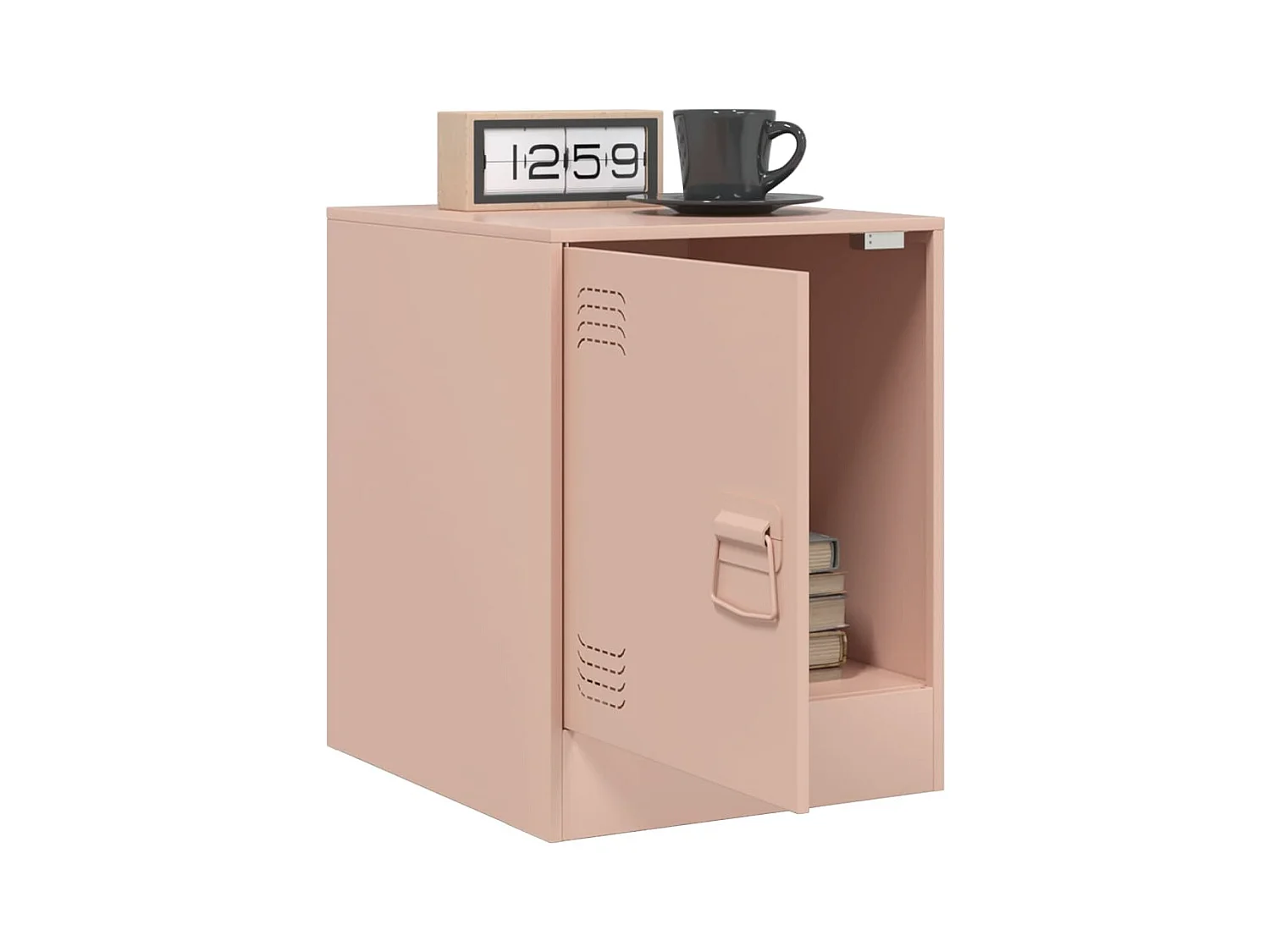 Tables de chevet 2 pcs rose 34,5x39x44 cm acier