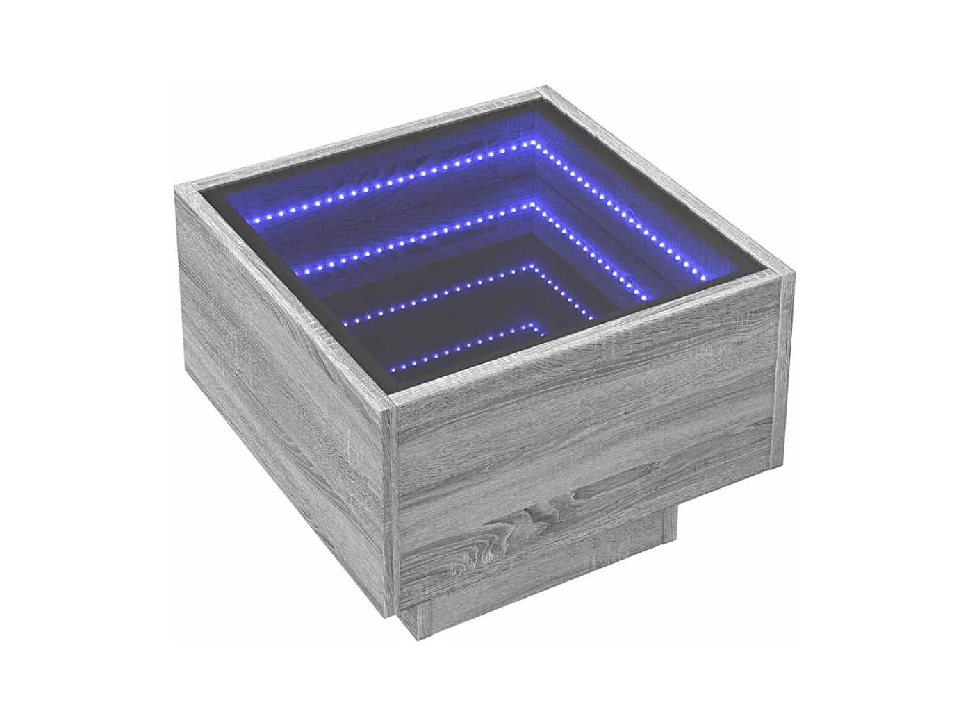 Nachttisch mit LED Infinity Sonomagrau 40x40x30 cm