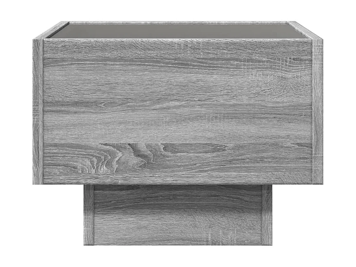 Nachttisch mit LED Infinity Sonomagrau 40x40x30 cm