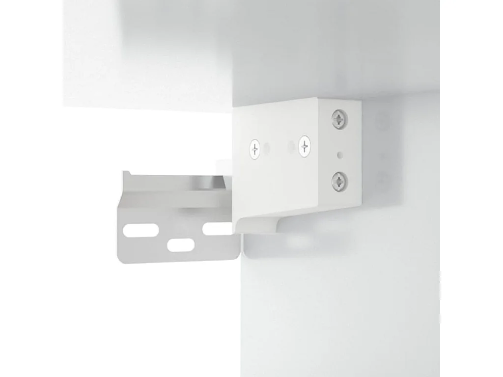 Comodini da parete 2 pz Bianco lucido 50x36x40 cm