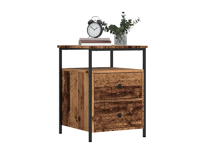 Table de chevet vieux bois 44x45x60 cm bois d'ingénierie