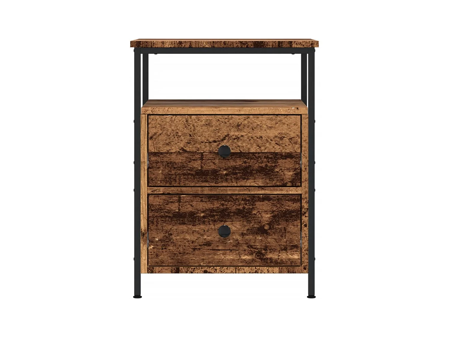 Table de chevet vieux bois 44x45x60 cm bois d'ingénierie