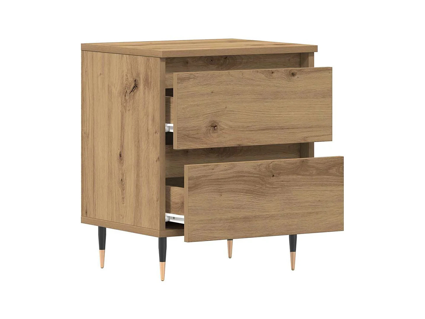 Nachtkastjes 2 stuks Eiken Artisan 40x35x50 cm Bewerkt hout