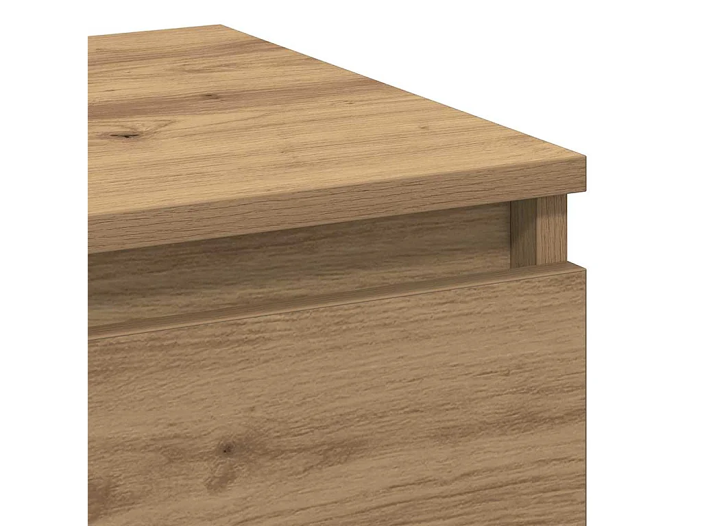Nachtkastjes 2 stuks Eiken Artisan 40x35x50 cm Bewerkt hout